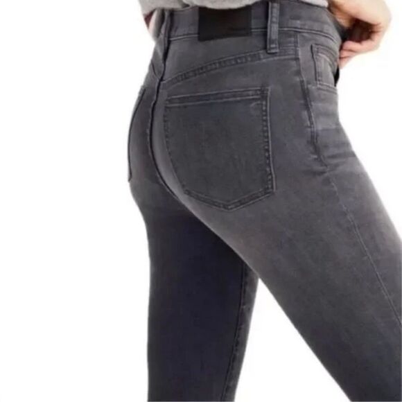 Madewell 9" Mid Rise Skinny Jeans Washed Black Sz 28 - Picture 1 of 11